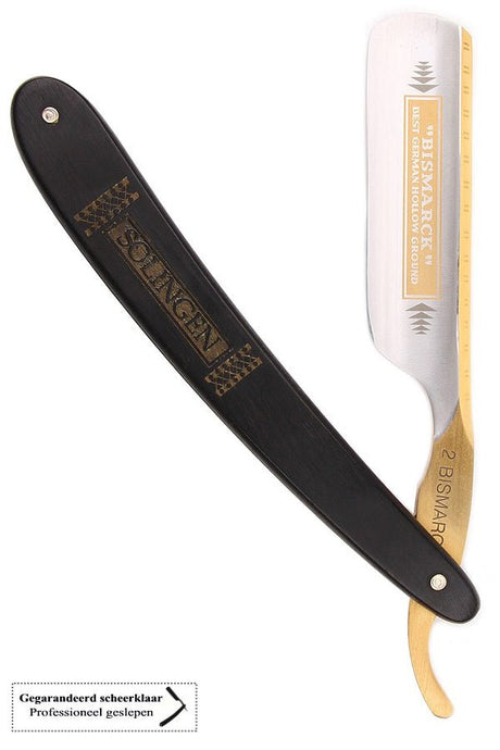 DOVO open scheermes 2-Bismarck 24k verguld 6/8" - 10681082 - Manandshaving - DOVO
