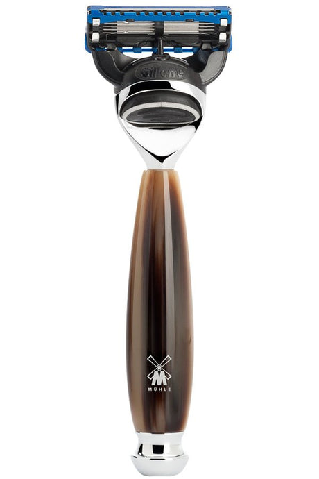 Muhle VIVO scheermes Fusion Hoornbruin - Manandshaving - Muhle