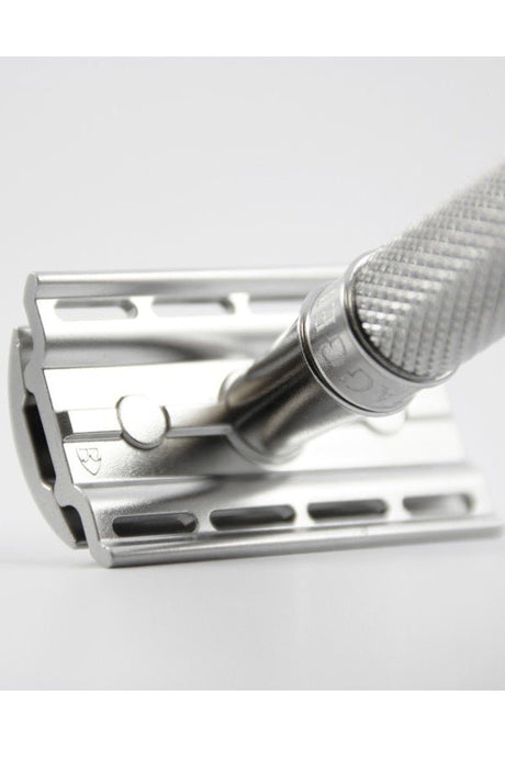 Edwin Jagger 3ONE6 double edge safety razor Gunmetal RVS - Manandshaving - Edwin Jagger 3ONE6