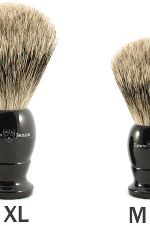 Edwin Jagger scheerkwast synthetische haar zwart M - Manandshaving - Edwin Jagger