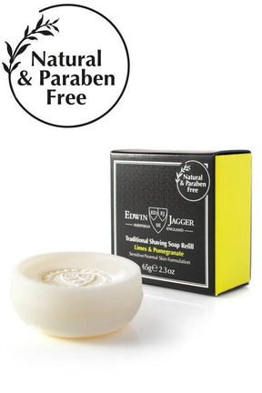 Edwin Jagger scheerzeep Limoen & Granaatappel navulling 65gr - Manandshaving - Edwin Jagger SkinCare
