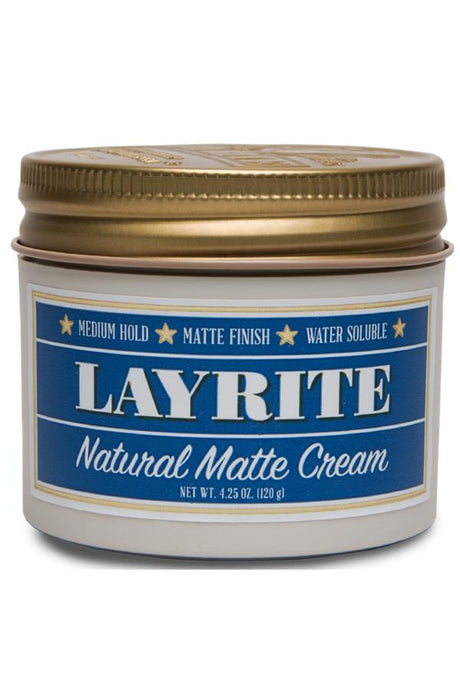 Layrite Natural Matte Cream Pomade 120gr - Manandshaving - Layrite