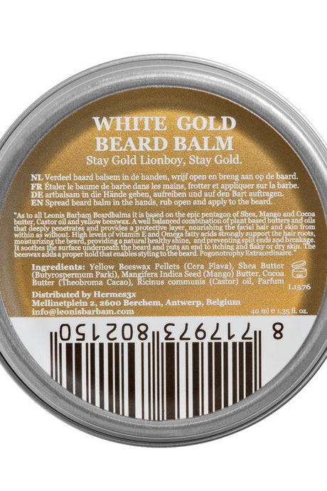 Leonis Barbam White Gold baardbalm 40ml - Manandshaving - Leonis Barbam