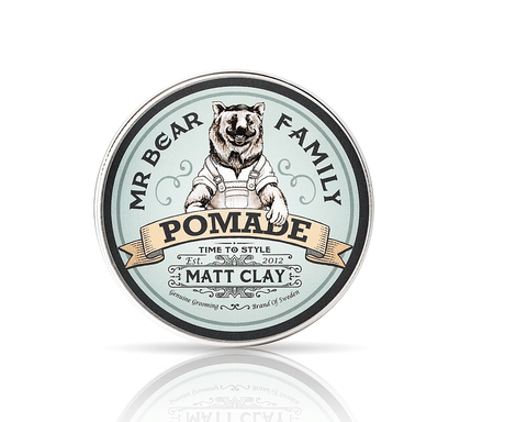 Mr Bear Family Pomade Matt Clay 100gr - Manandshaving - Mr Bear Family