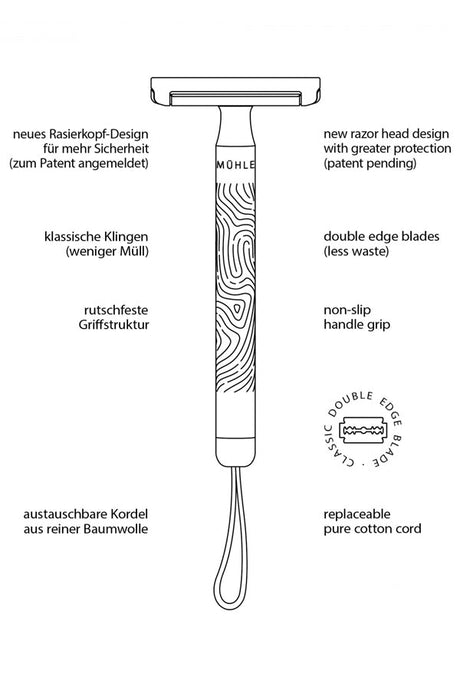 Muhle COMPANION unisex safety razor Coral - RCOM02 - Manandshaving - Muhle