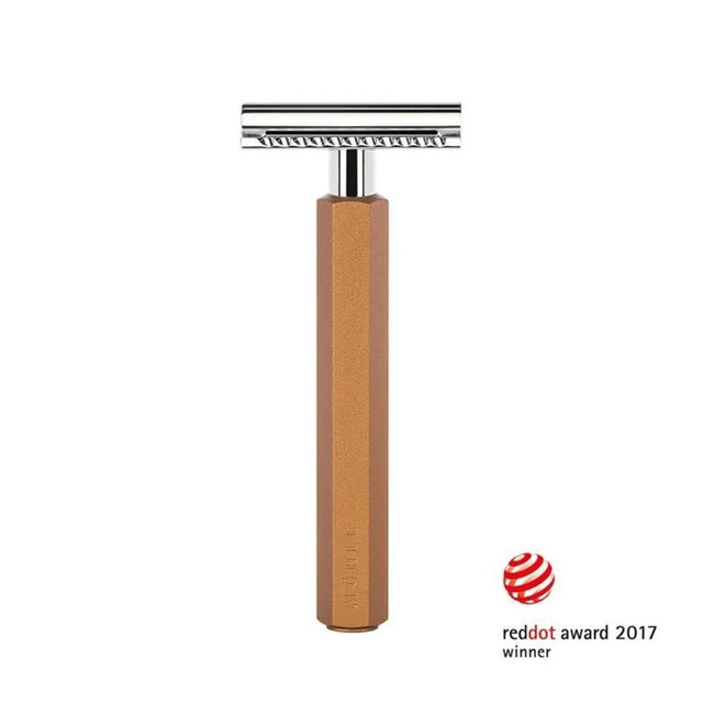 Muhle Hexagon double edge safety razor Bronze - Manandshaving - Muhle Hexagon