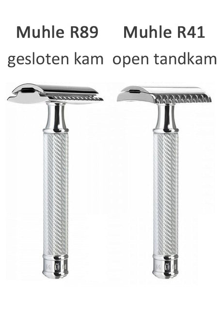 Muhle R41 double edge safety razor met tandkam chroom - Manandshaving - Muhle