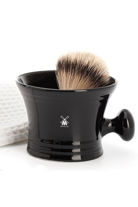 Muhle scheerkom porselein wit + handvat - Manandshaving - Muhle