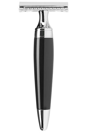 Muhle Stylo double edge safety razor zwart chroom - Manandshaving - Mühle Stylo