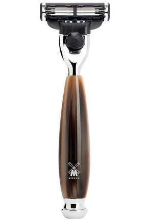 Muhle VIVO scheermes Mach3 Hoornbruin - Manandshaving - Muhle