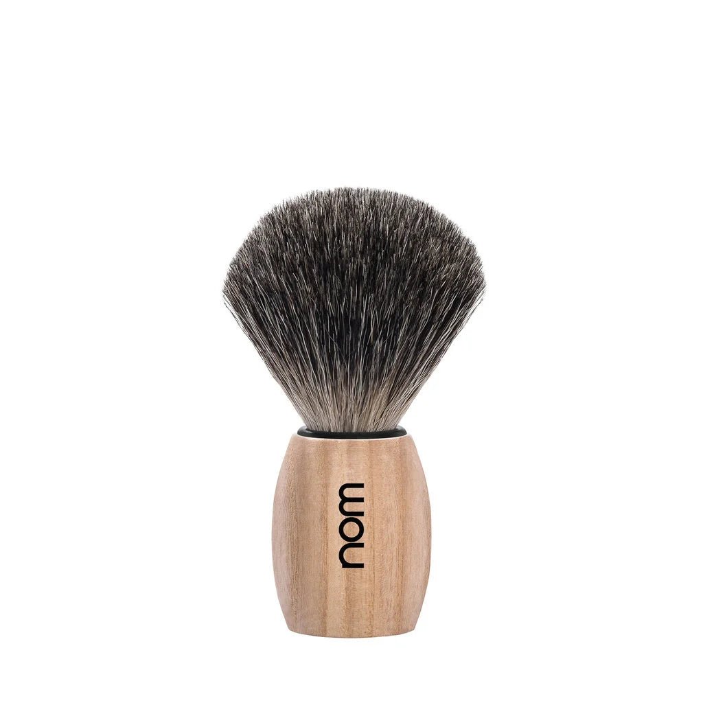 nom OLE scheerkwast dassenhaar blank essenhout - Manandshaving - nom