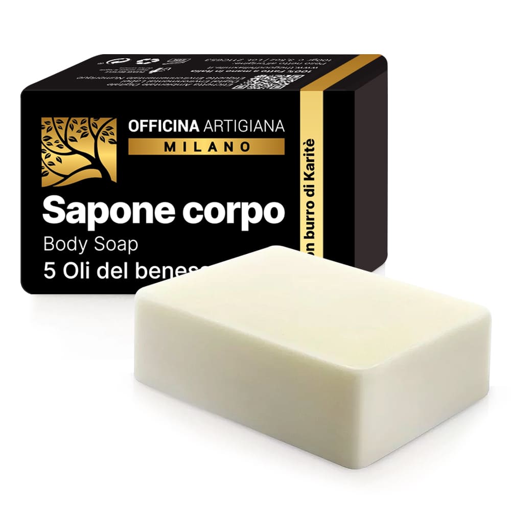 Officina Artigiana Milano body soap 5 Wellness Oils 100gr - Manandshaving - Officina Artigiana Milano