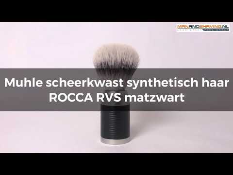 Muhle raser brosse cheveux synthétiques rocca en acier inoxydable noir