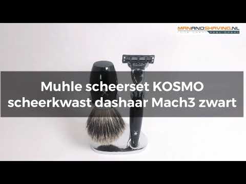 Muhle Shaher Set Kosmo S281K876M3 - Fie Hair - Mach3 - Black