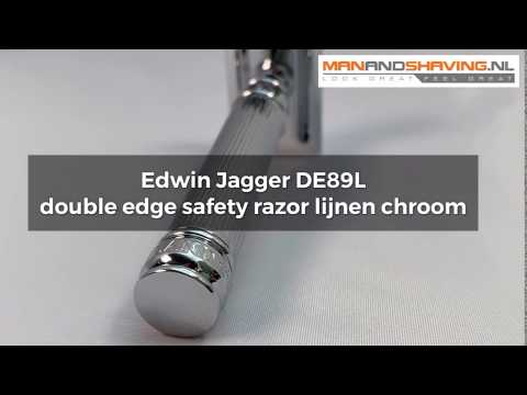 Edwin Jagger de89L Double Edge Safety Razor Lines Chrome