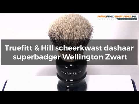 Truefitt &amp; Hill shaving brush badger hair Wellington Black