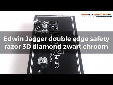 Edwin Jagger double edge safety razor 3D diamond black chrome