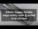 Edwin Jagger double edge safety razor Knurled Grip chroom