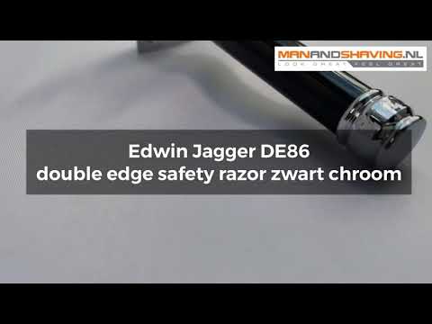 Edwin Jagger DE86 double edge safety razor black chrome