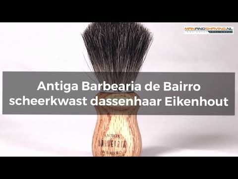 Antiga Barbearia de Bairro scheerkwast dassenhaar Eikenhout