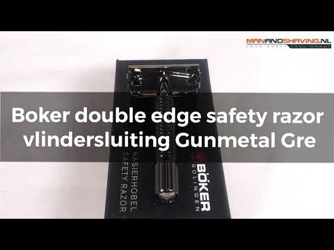 Boker double edge safety razor vlindersluiting Gunmetal Grey