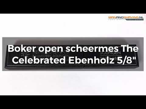 Boker open scheermes The Celebrated Ebenholz 5/8"