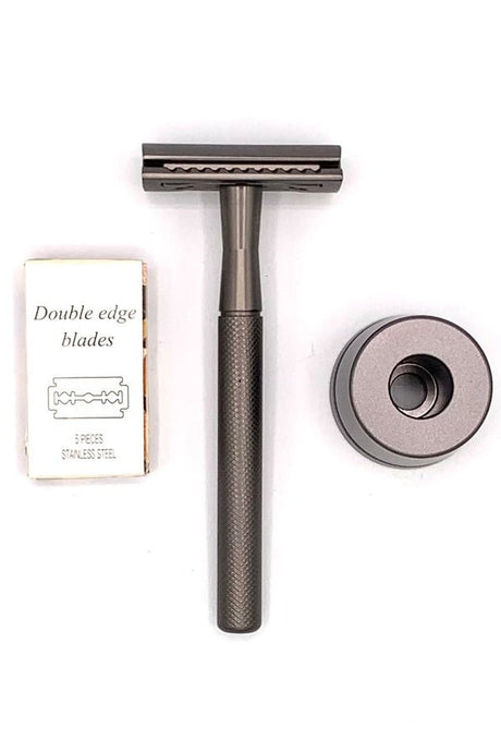 Scheermonnik safety razor Gun Metal Black - Manandshaving - Scheermonnik