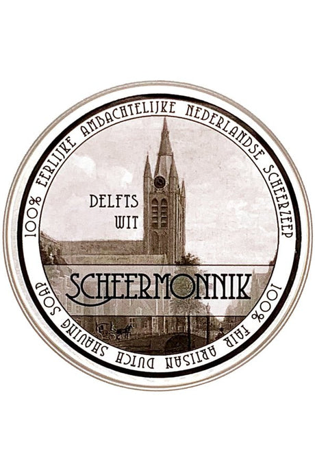 Scheermonnik scheercrème Delfts Wit 75gr - Manandshaving - Scheermonnik