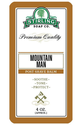 Stirling Soap Co. after shave balm Mountain Man 118ml - Manandshaving - Stirling Soap Co.