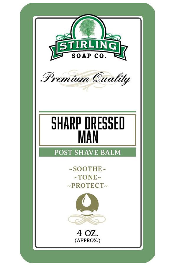 Stirling Soap Co. after shave balm Sharp Dressed Man 118ml - Manandshaving - Stirling Soap Co.