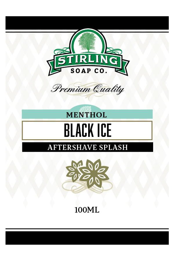 Stirling Soap Co. after shave Black Ice 100ml - Manandshaving - Stirling Soap Co.