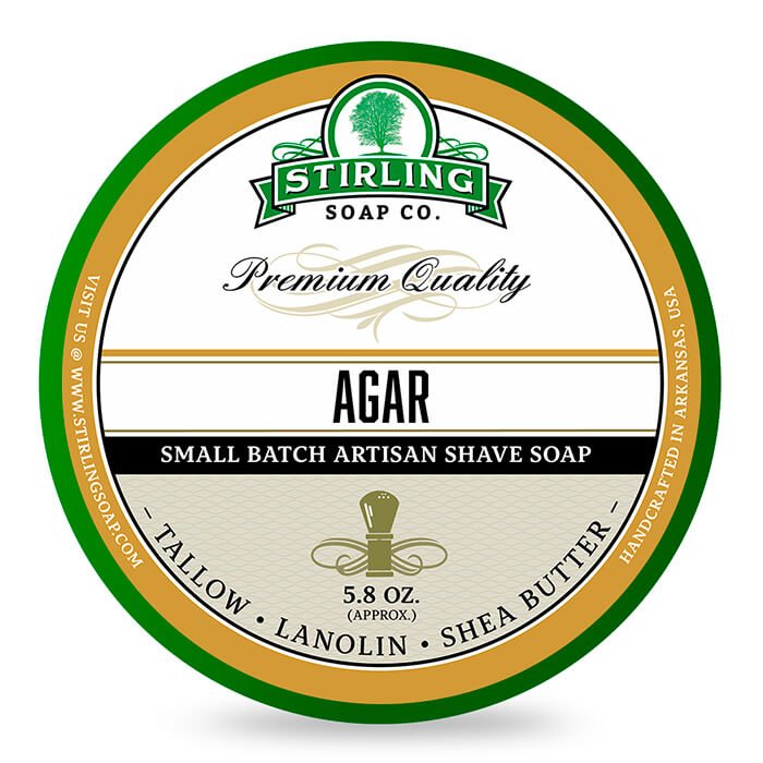 Stirling Soap Co. scheercrème Agar 165ml - Manandshaving - Stirling Soap Co.