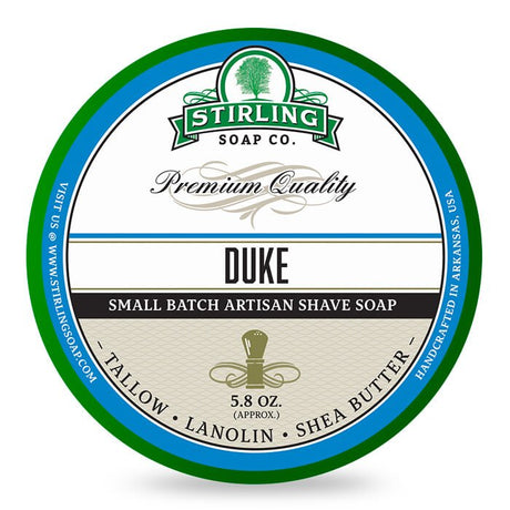 Stirling Soap Co. scheercrème Duke 165ml - Manandshaving - Stirling Soap Co.