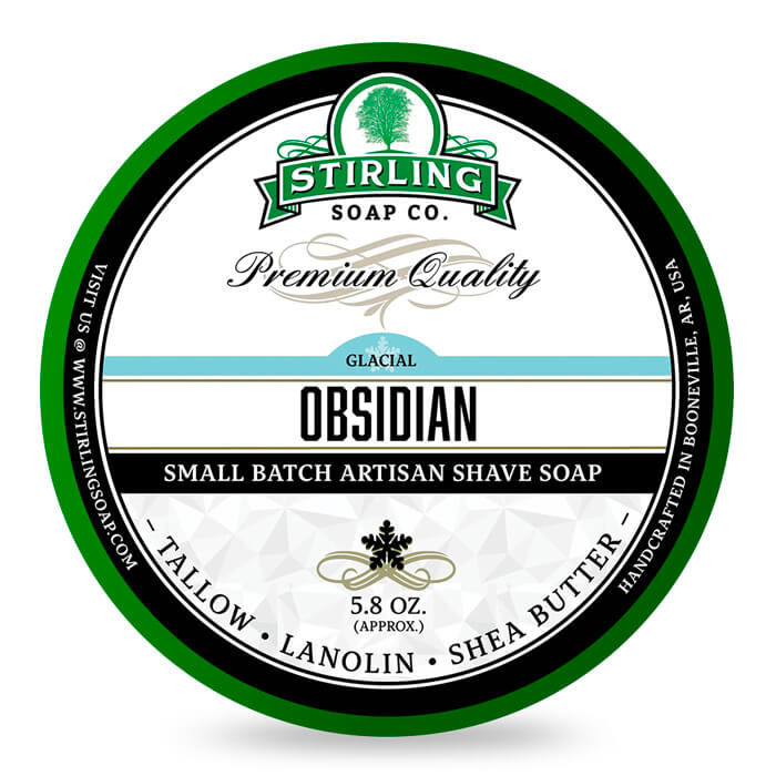 Stirling Soap Co. scheercrème Glacial Obsidian 165ml - Manandshaving - Stirling Soap Co.