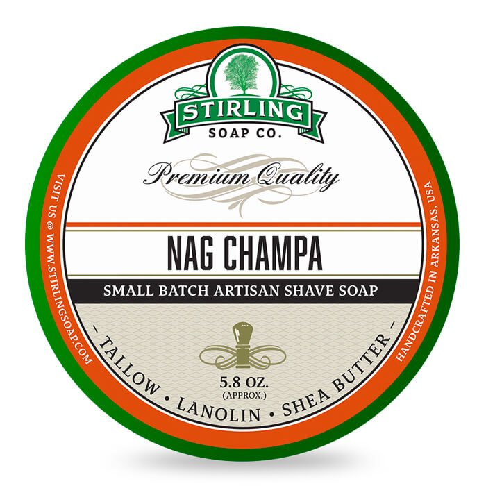 Stirling Soap Co. scheercrème Nag Champa 165ml - Manandshaving - Stirling Soap Co.