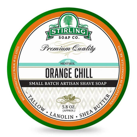 Stirling Soap Co. scheercrème Orange Chill 165ml - Manandshaving - Stirling Soap Co.